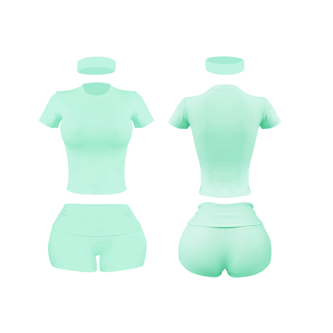 Teal - “Pilates Princess” V.9 *Headband Included*