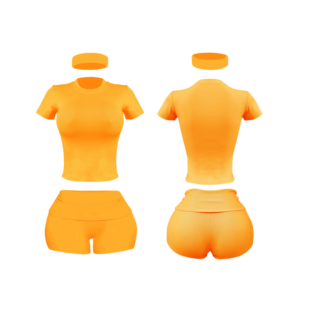 Orange - “Pilates Princess” V.9 *Headband Included*