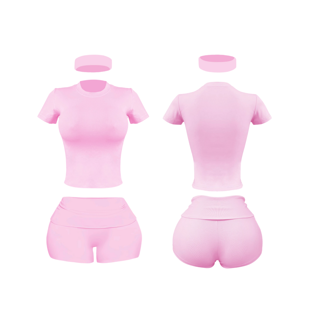 Pink - “Pilates Princess” V.9 *Headband Included*